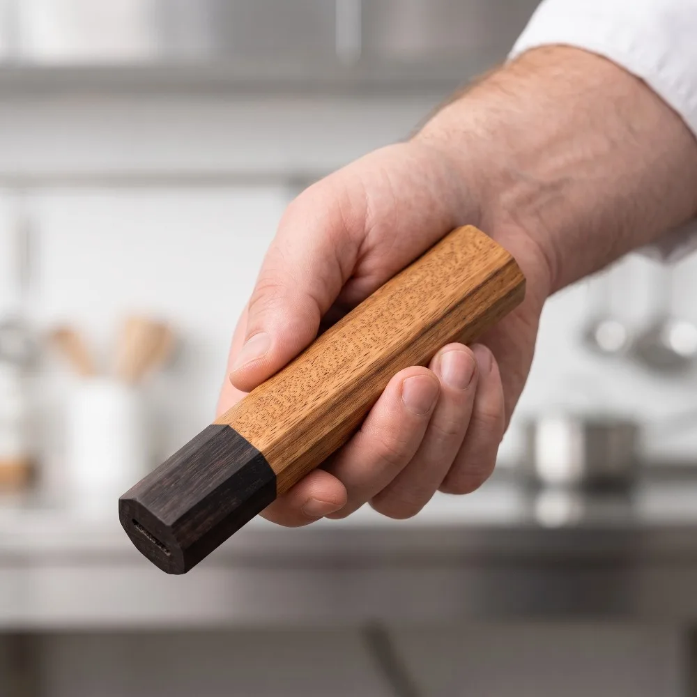 Japanese Knife - Manico Ottagonale in Legno Massiccio Grezzo,
